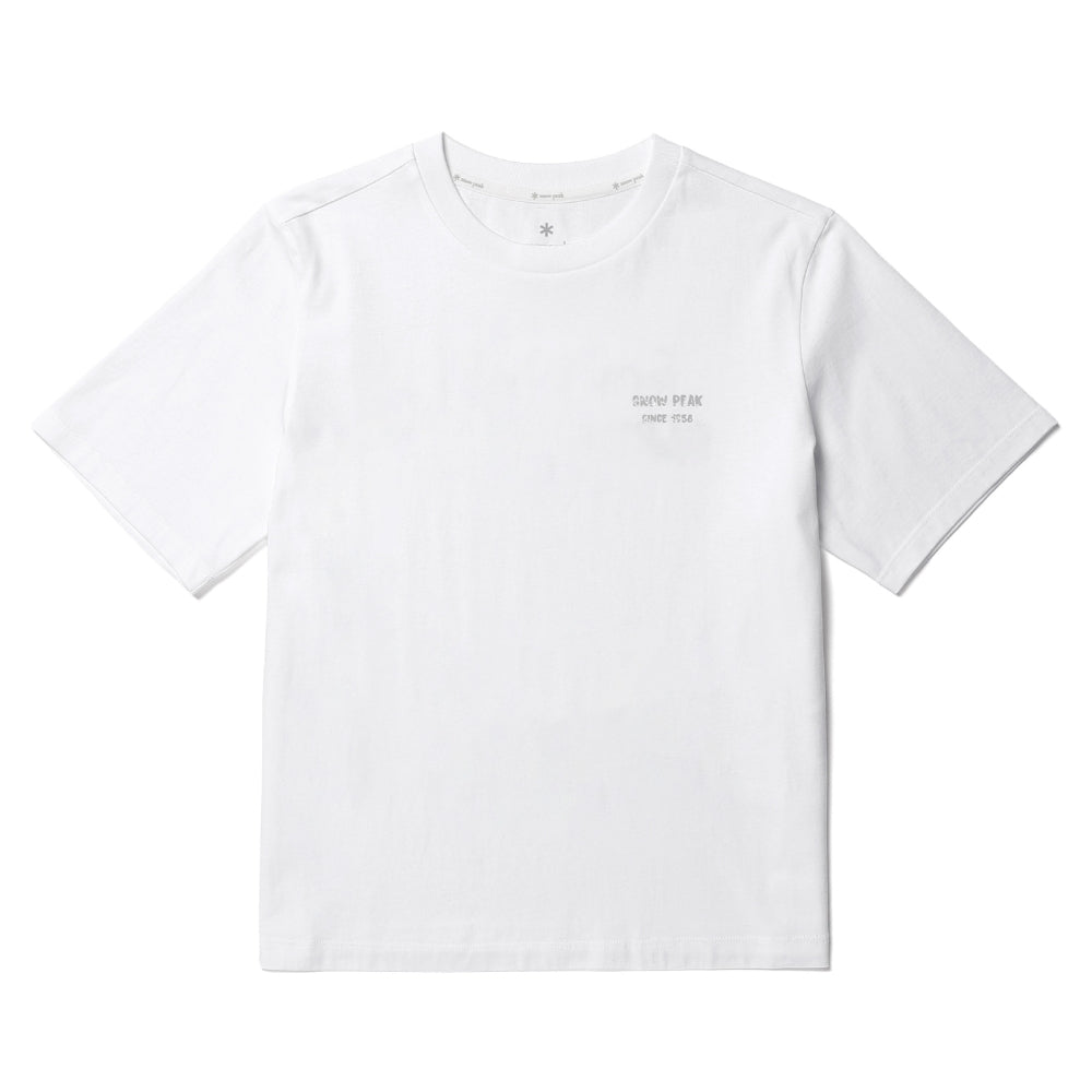 코튼 여성 레터링 반팔 티셔츠 White