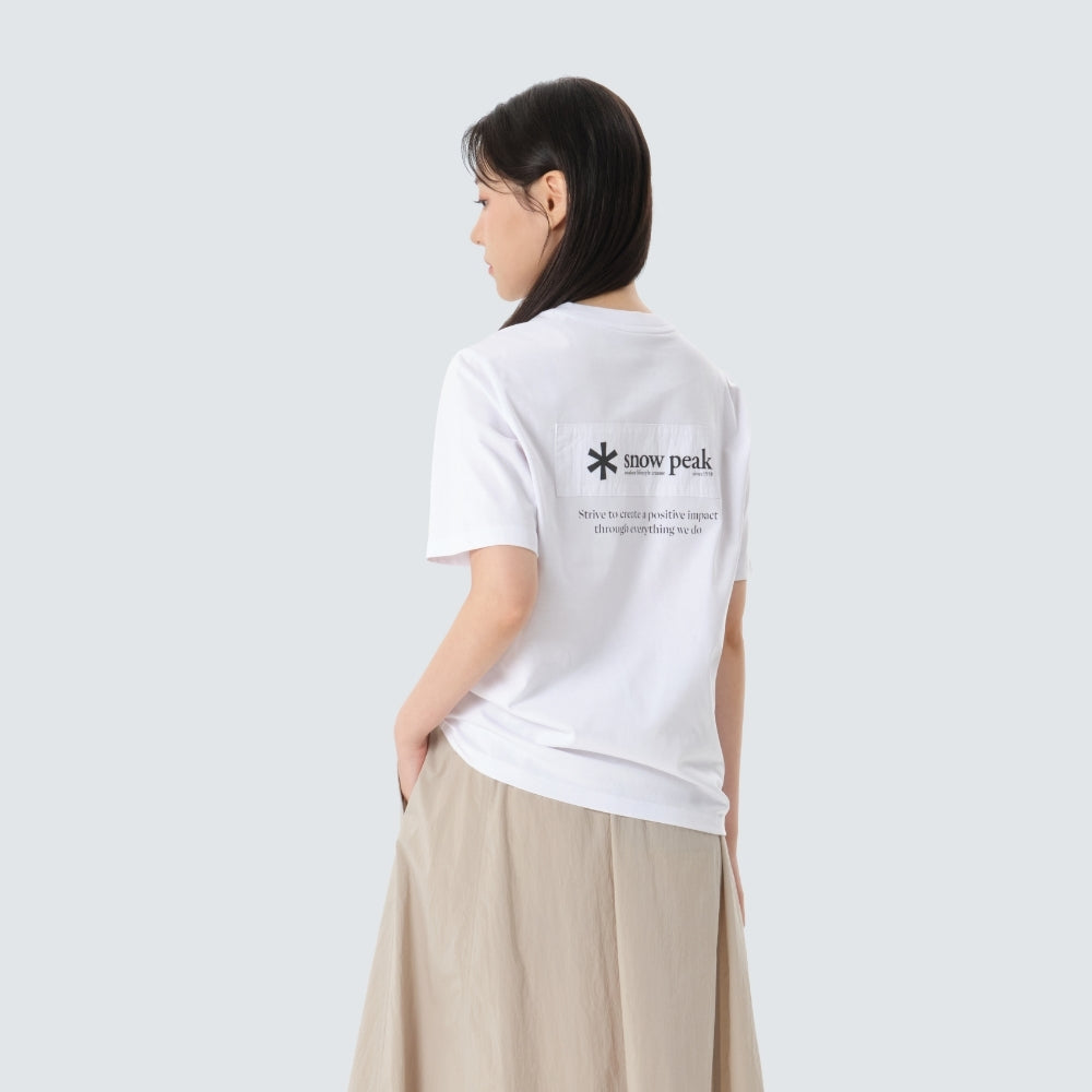 에어로쿨 우븐 패치 반팔 티셔츠 White