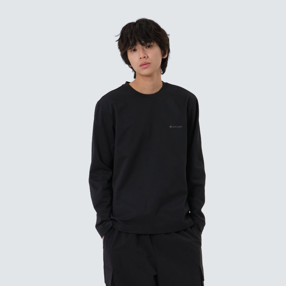 라운드넥 긴팔 티셔츠 Black