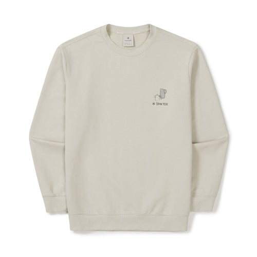 기어 그래픽 맨투맨 Light Beige