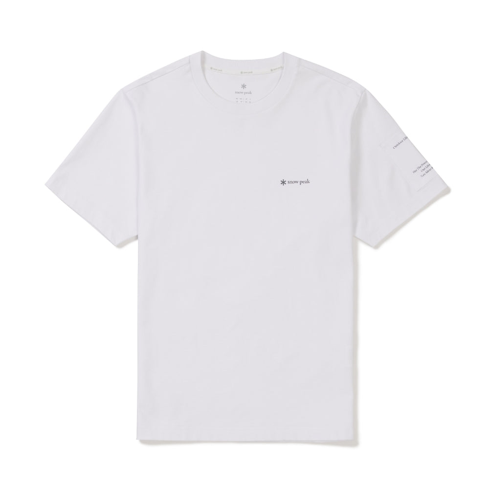 에어로쿨 소매 우븐 패치 반팔 티셔츠 White