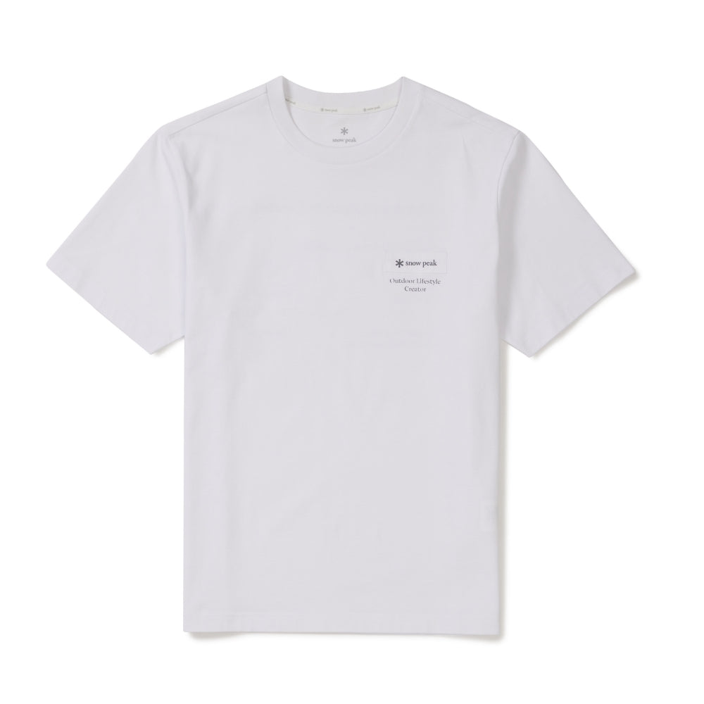 에어로쿨 레터링 우븐 패치 반팔 티셔츠 White