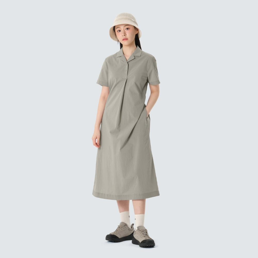 루트 카라 원피스 Gray