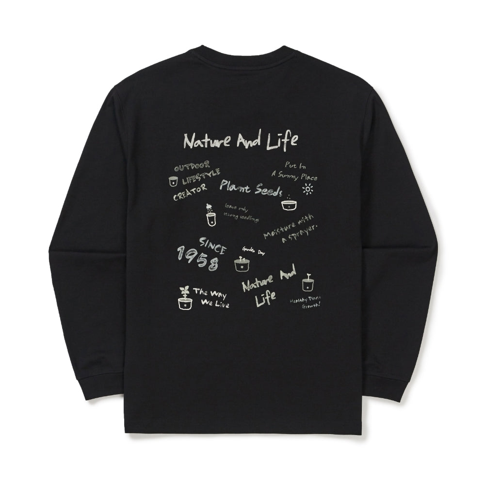 에어로쿨 크레용 긴팔 티셔츠 Black