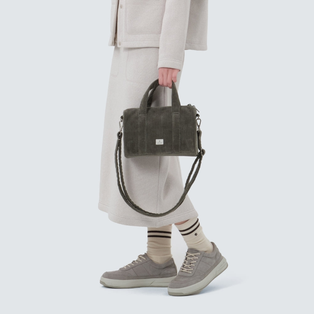 코듀로이 볼링백 Khaki