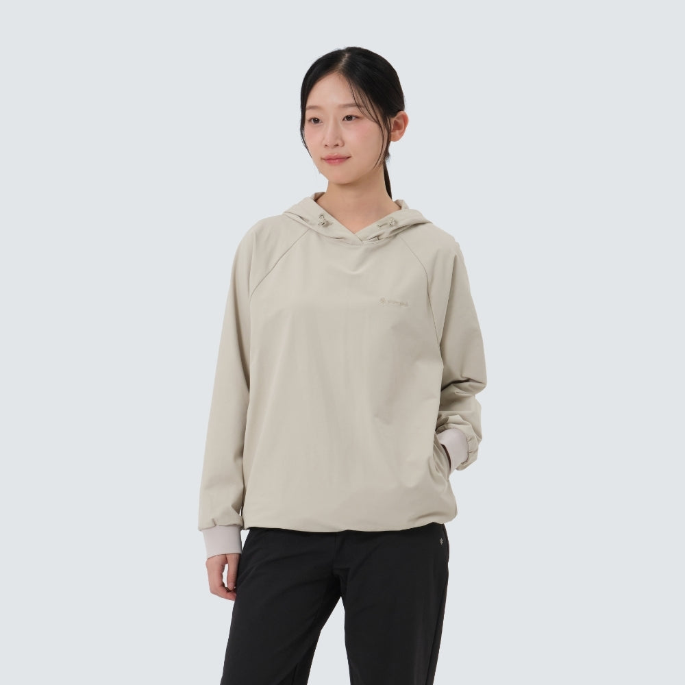 라고 여성 후드 티셔츠 Light Beige