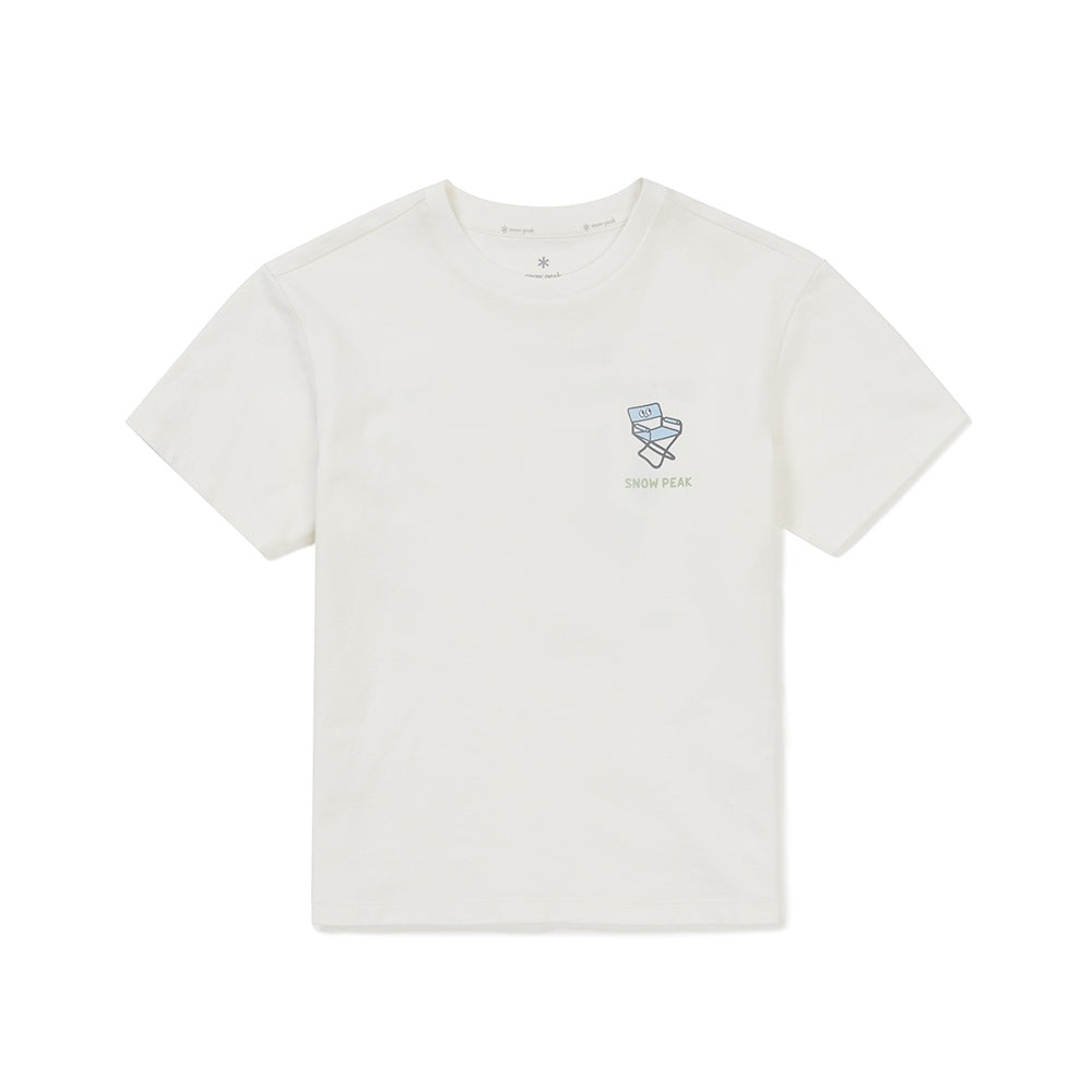 키즈 소로나 캠핑 반팔 티셔츠 Off White