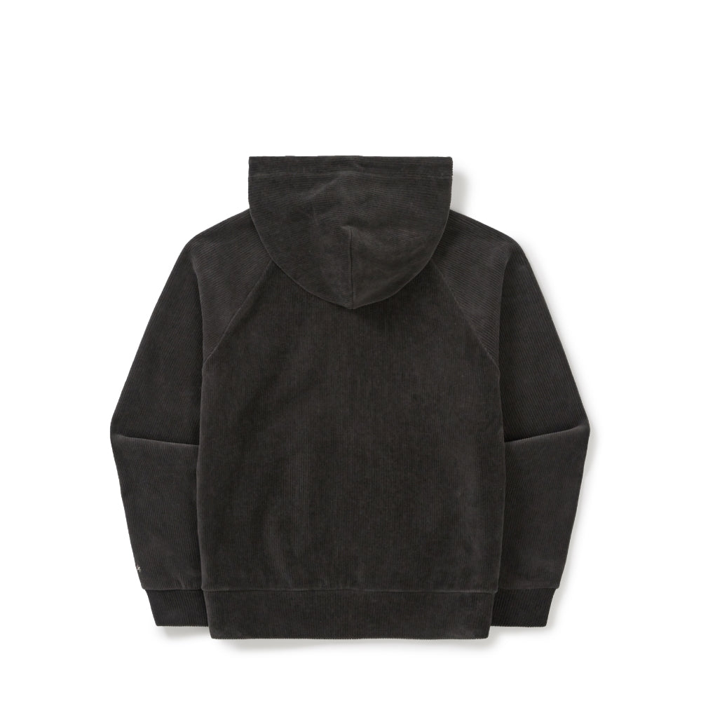 코듀로이 여성 세미크롭 후드 집업 Dark Charcoal