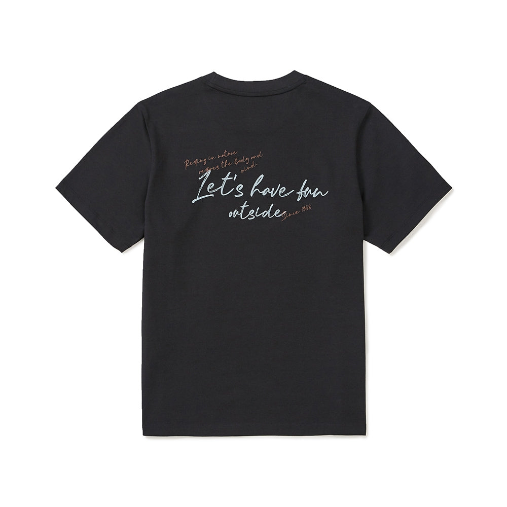 아스킨 여성 레터링 반팔 티셔츠 Dark Navy