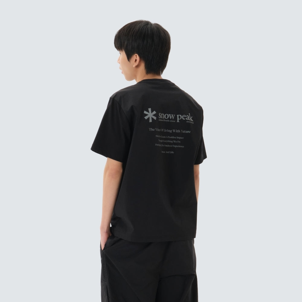 클랜드 하이브리드 반팔 티셔츠 Black