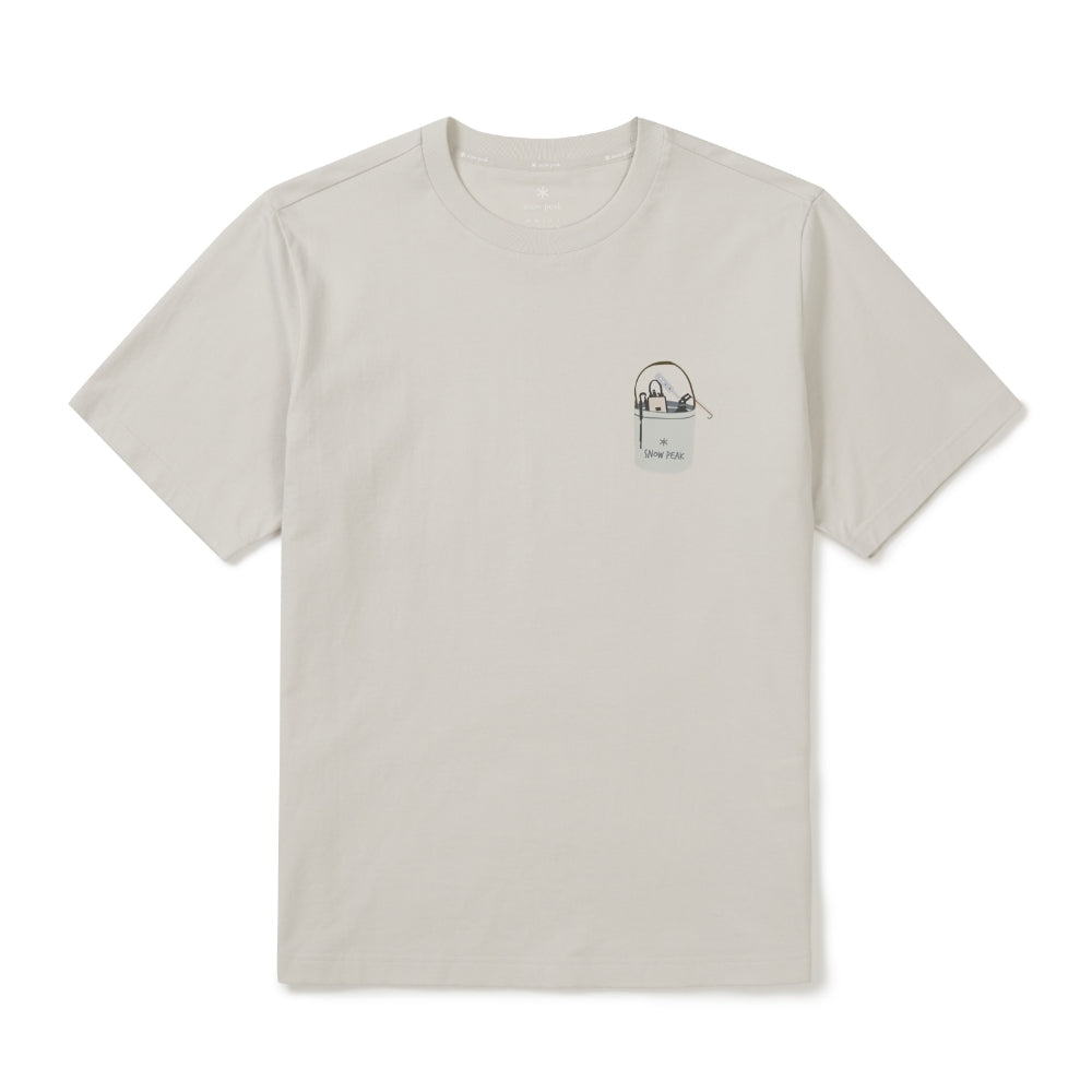 코튼 보타닉 그래픽 반팔 티셔츠 Light Beige