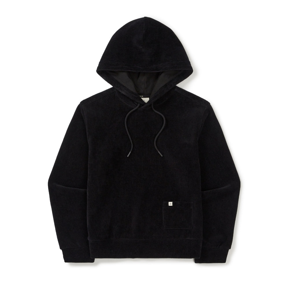 코듀로이 여성 후드 티셔츠 Black