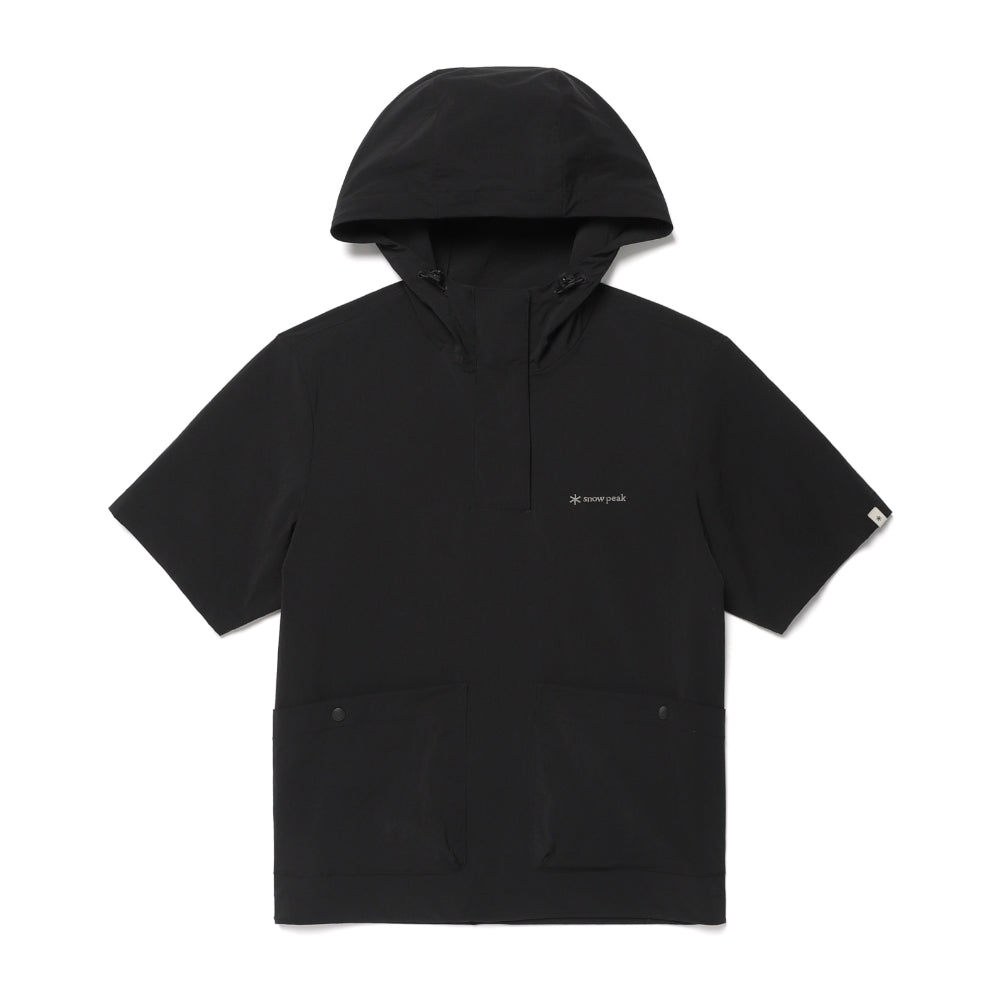 루트 여성 후드 반팔 아노락 Black