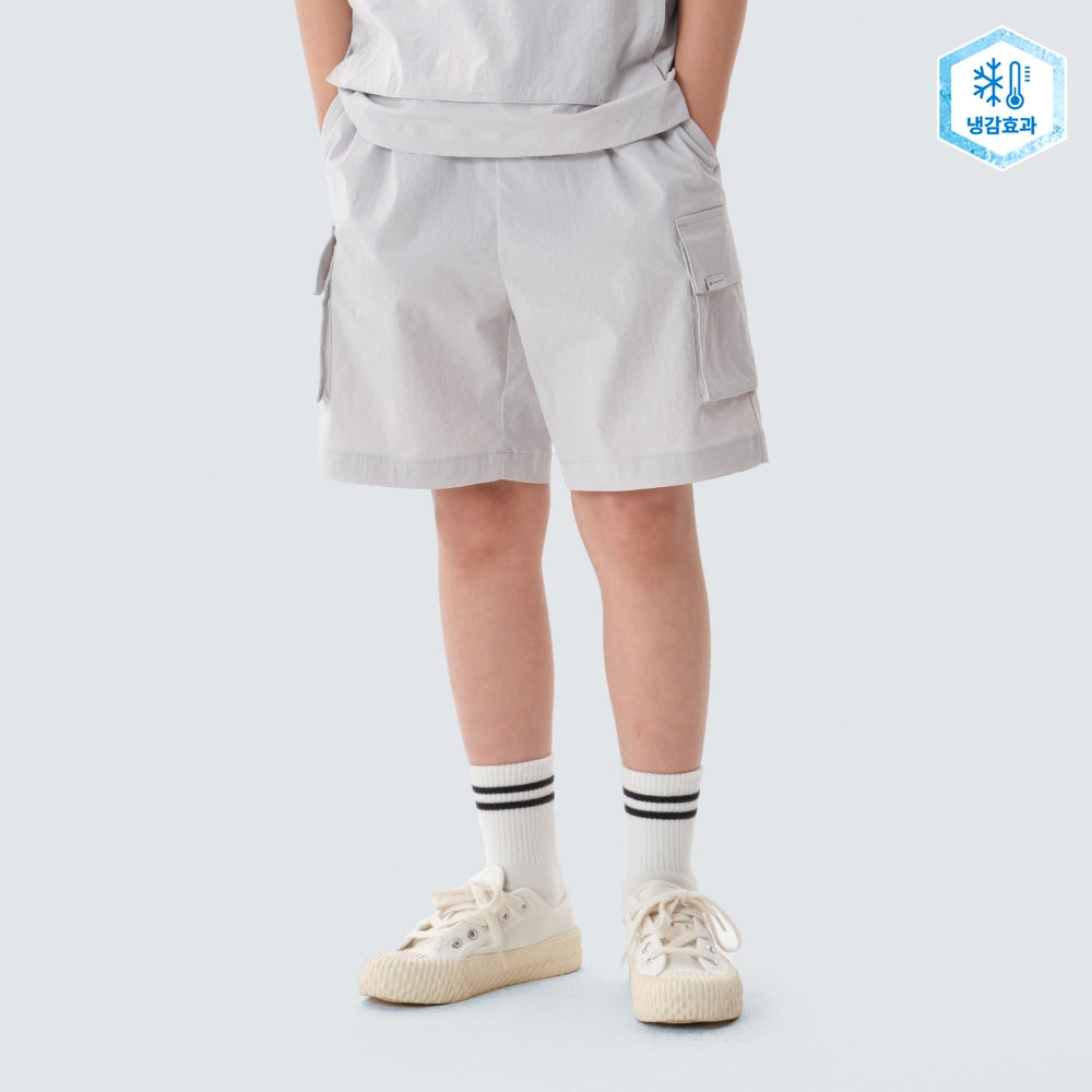 키즈 냉감 루트 카고 반바지 Ice Gray