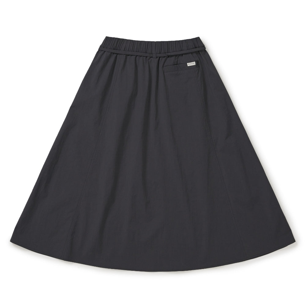 루트 플레어 롱스커트 Charcoal