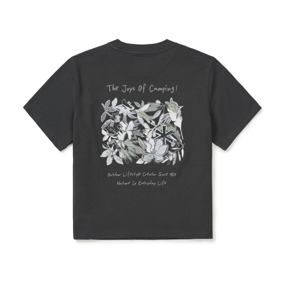 소로나 여성 트로피컬 반팔 티셔츠 Dark Charcoal