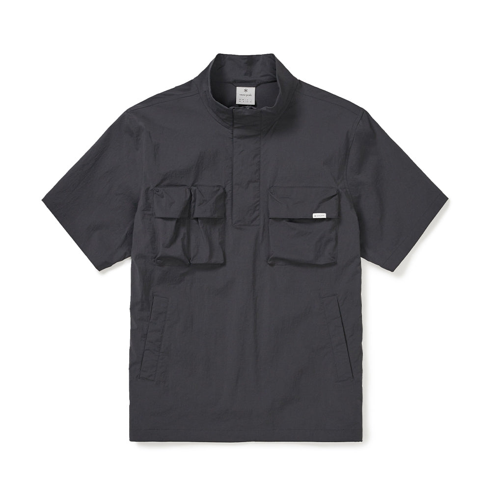 루트 스탠드넥 반팔 아노락 Charcoal