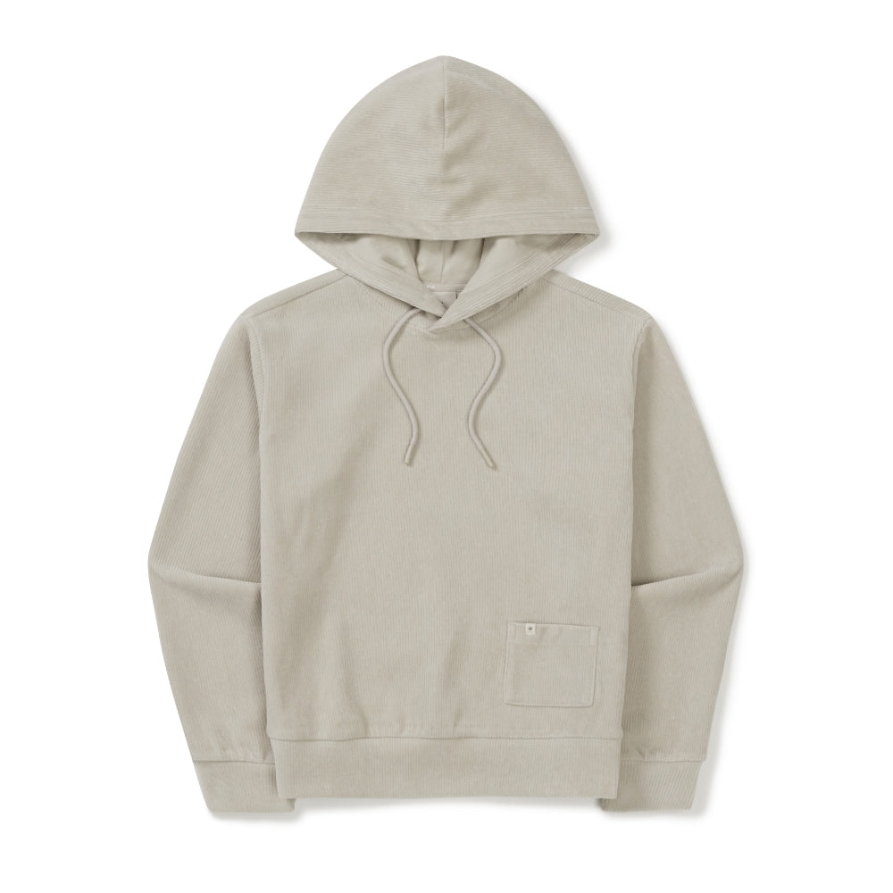 코듀로이 여성 후드 티셔츠 Light Beige