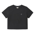 클래식 여성 라운드넥 반팔 티셔츠 Black