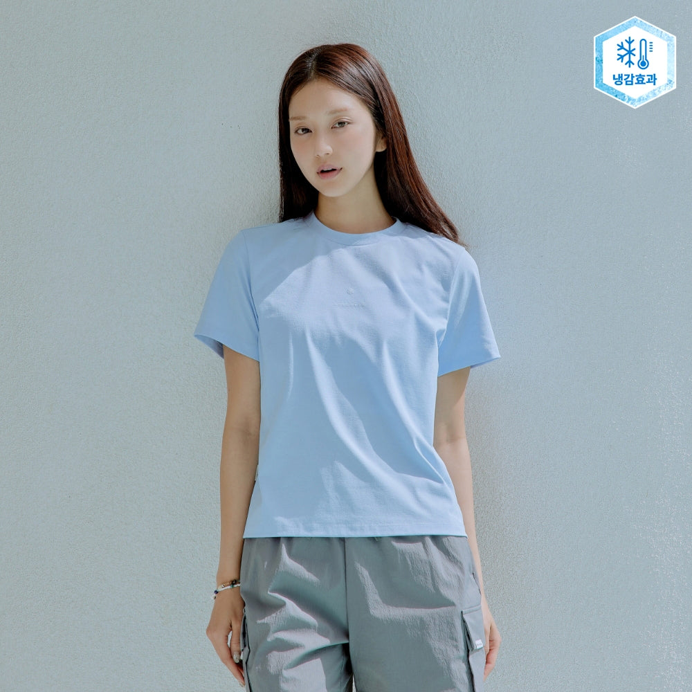 퀵드라이 여성 아스타리스크 반팔 티셔츠 Pastel Blue