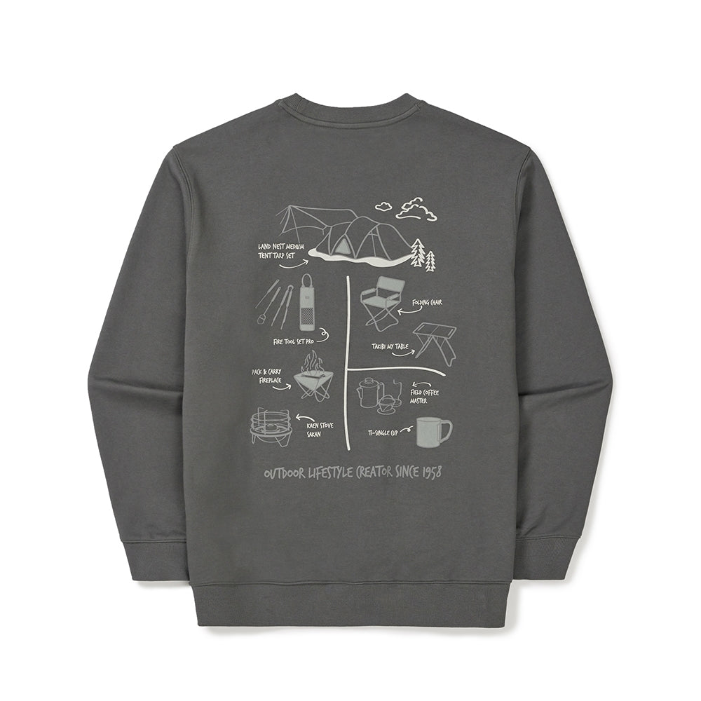 피크닉 맨투맨 Dark Gray