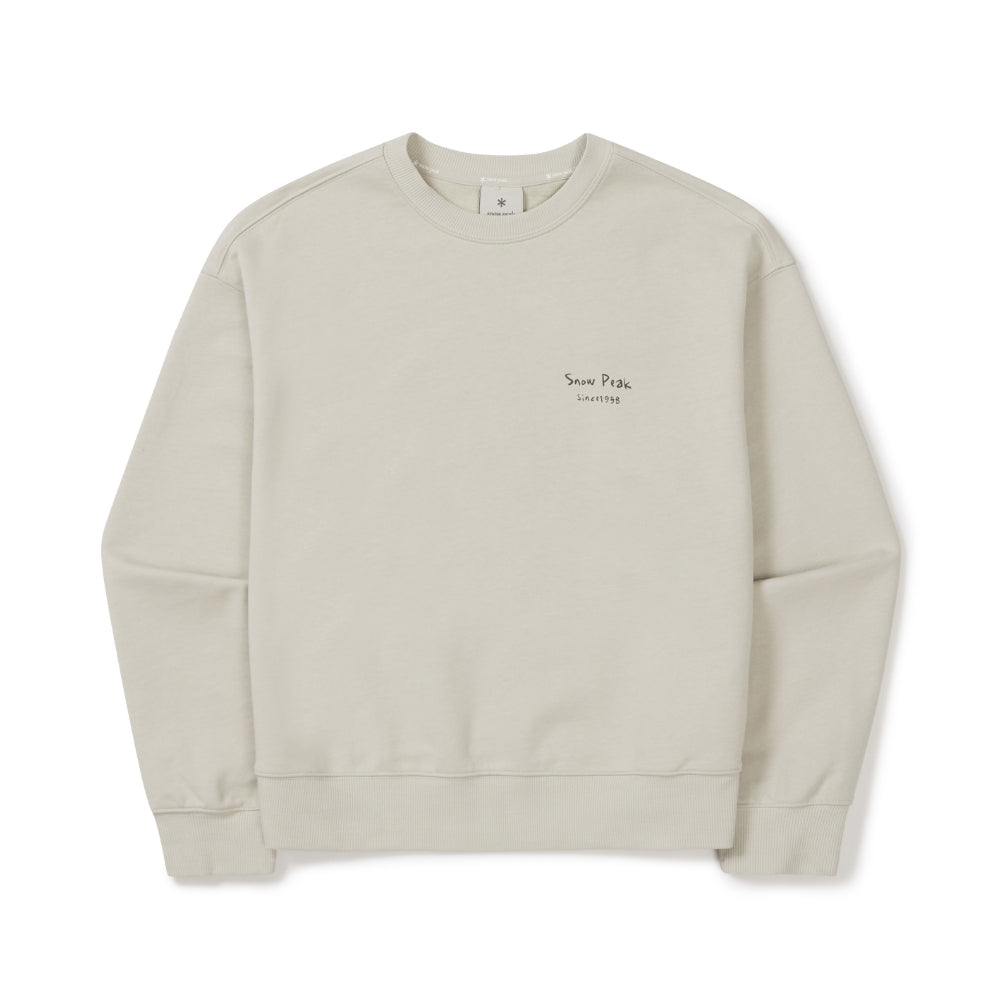 여성 가드닝 그래픽 세미크롭 맨투맨 Light Beige