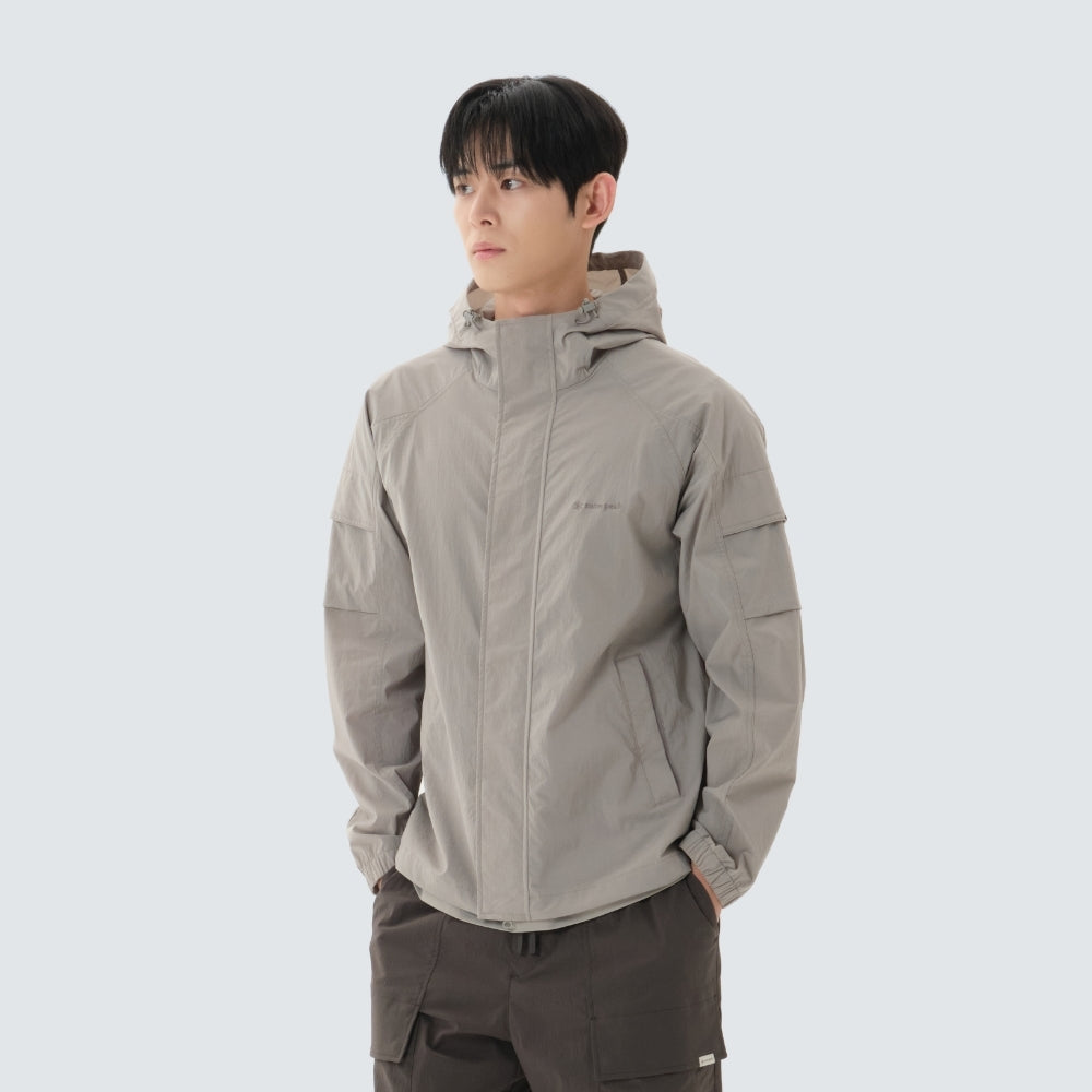 루트 소매 포켓 바람막이 Fog Gray