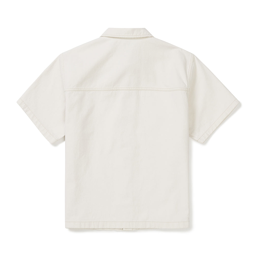 데님 반팔 셔츠 Ivory