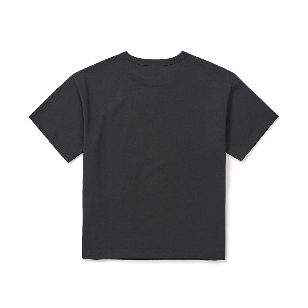 에어로쿨 여성 레터링 반팔 티셔츠 Dark Charcoal