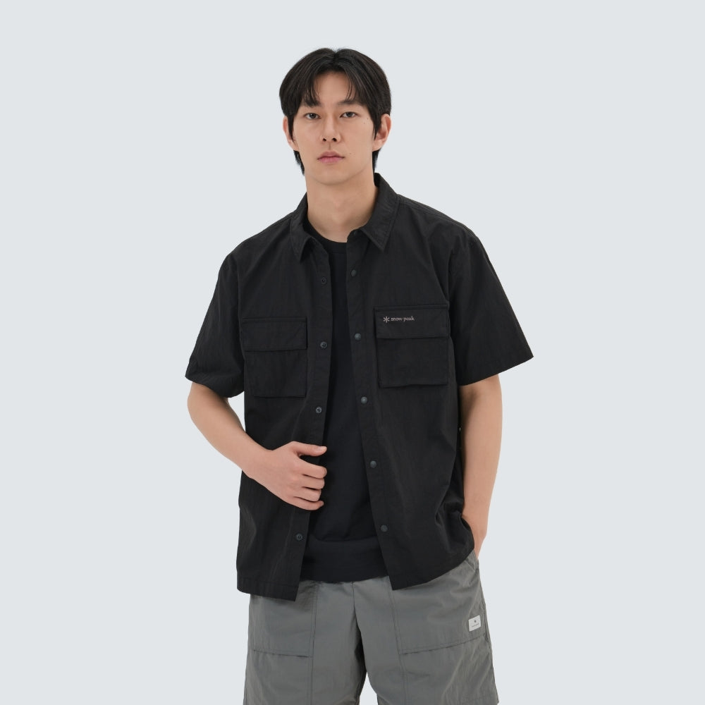 타슬란 투포켓 반팔 셔츠 Black