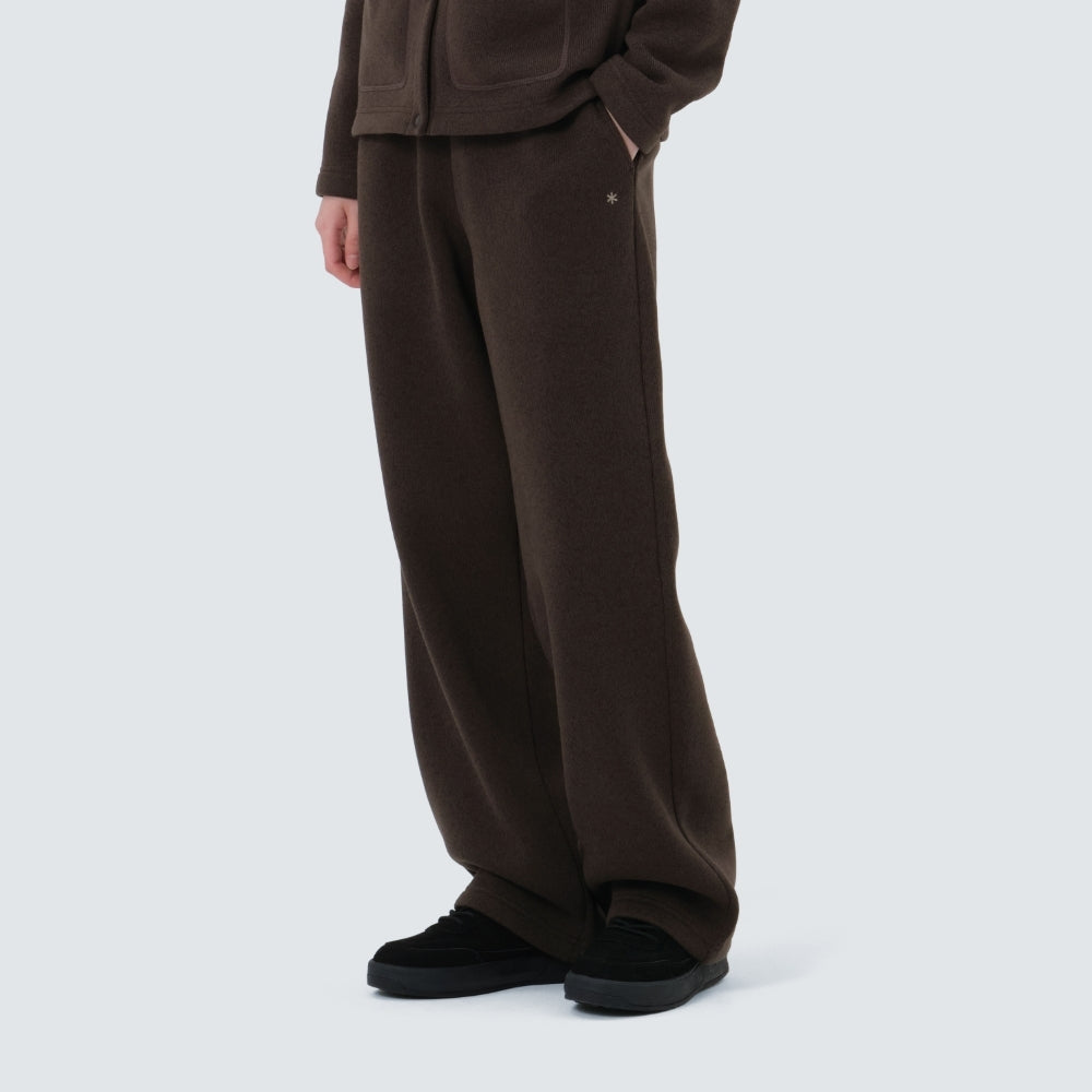 니트 여성 세미 와이드 팬츠 Brown