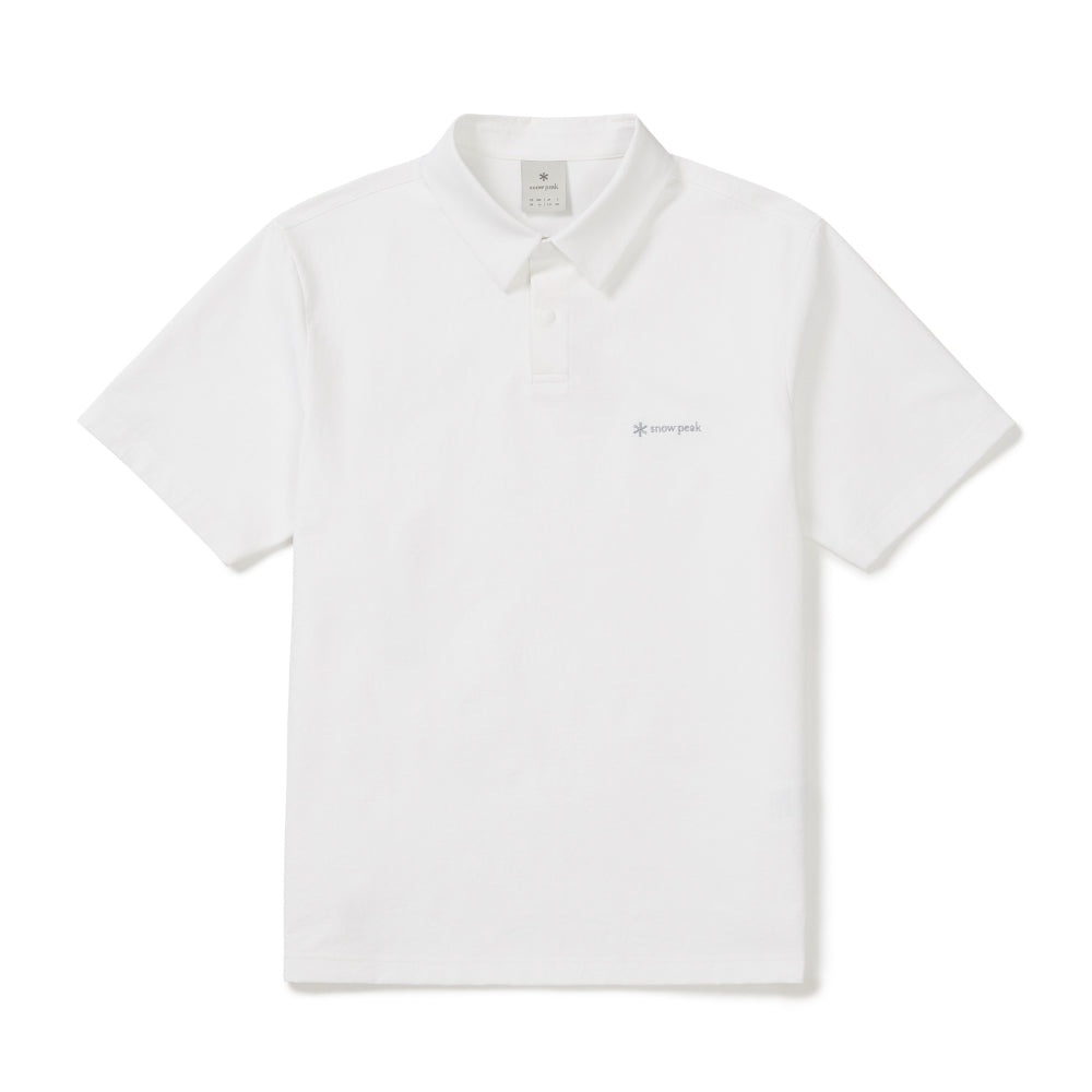 클래식 우븐 반팔 폴로 티셔츠 White