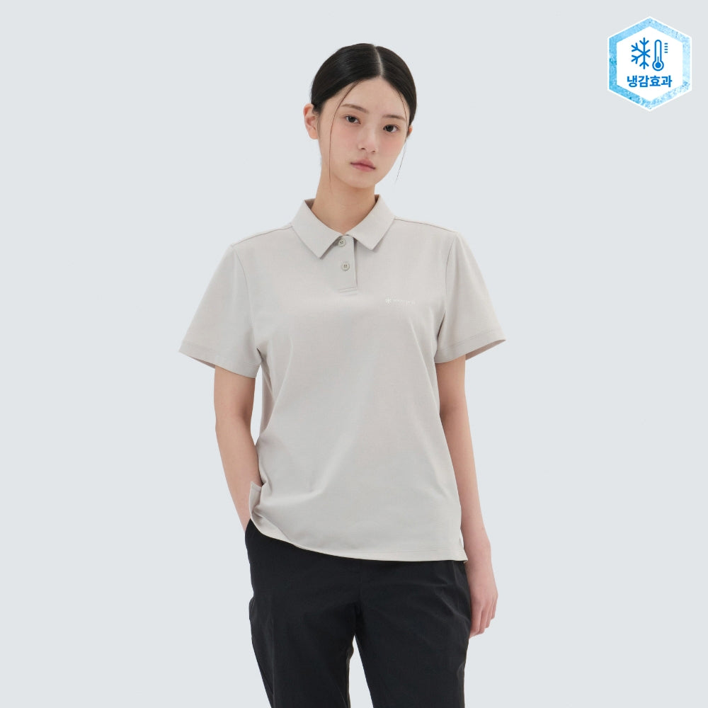 퀵드라이 여성 반팔 폴로 티셔츠 Light Beige