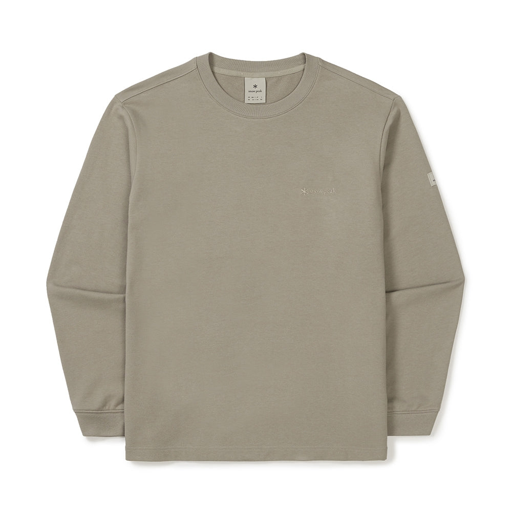 베이직 로고 긴팔 티셔츠 Warm Gray