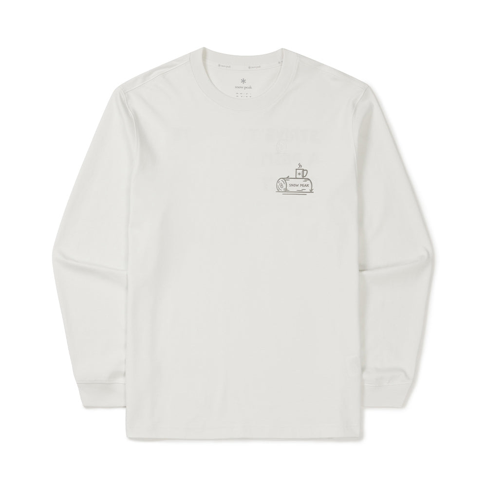 에어로히트 레터링 긴팔 티셔츠 Off White