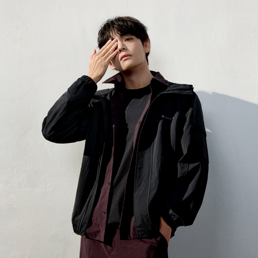 루트 소매 포켓 바람막이 Black