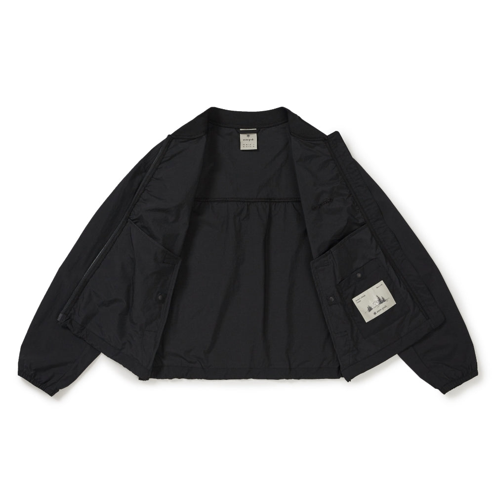 경량 타슬란 여성 봄버 자켓 Black