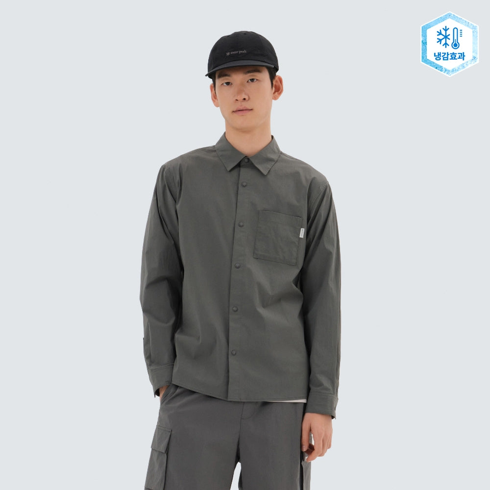 냉감 루트 긴팔 셔츠 Dark Gray