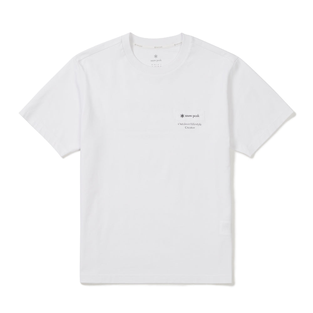 에어로쿨 우븐 패치 반팔 티셔츠 White